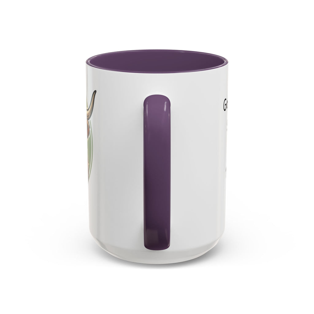 Highland Cow Accent Mug | "Moo-ning" | 1 John 4:8 | Faith & Fun Coffee Mug