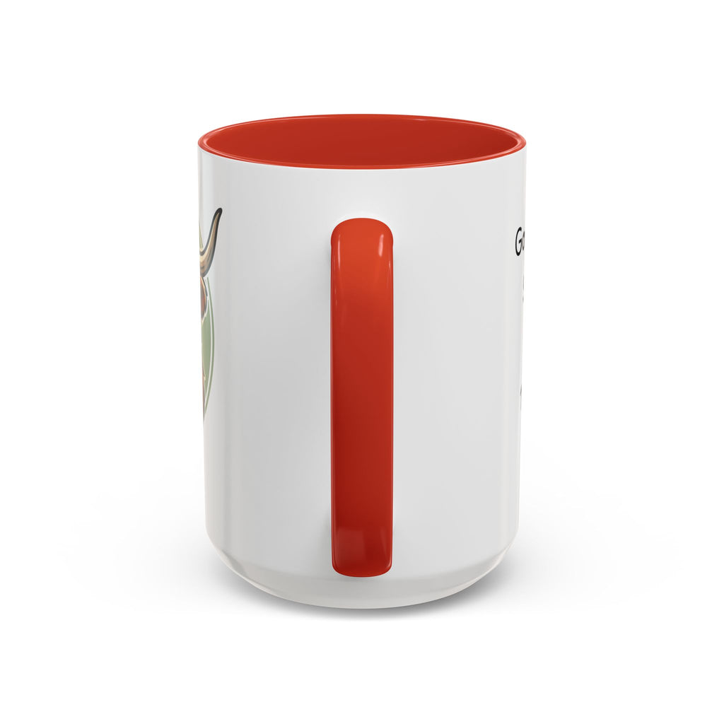 Highland Cow Accent Mug | "Moo-ning" | 1 John 4:8 | Faith & Fun Coffee Mug