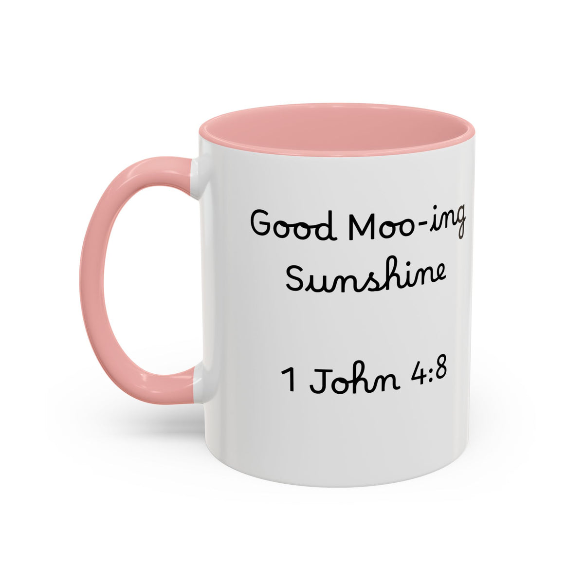 Highland Cow Accent Mug | "Moo-ning" | 1 John 4:8 | Faith & Fun Coffee Mug