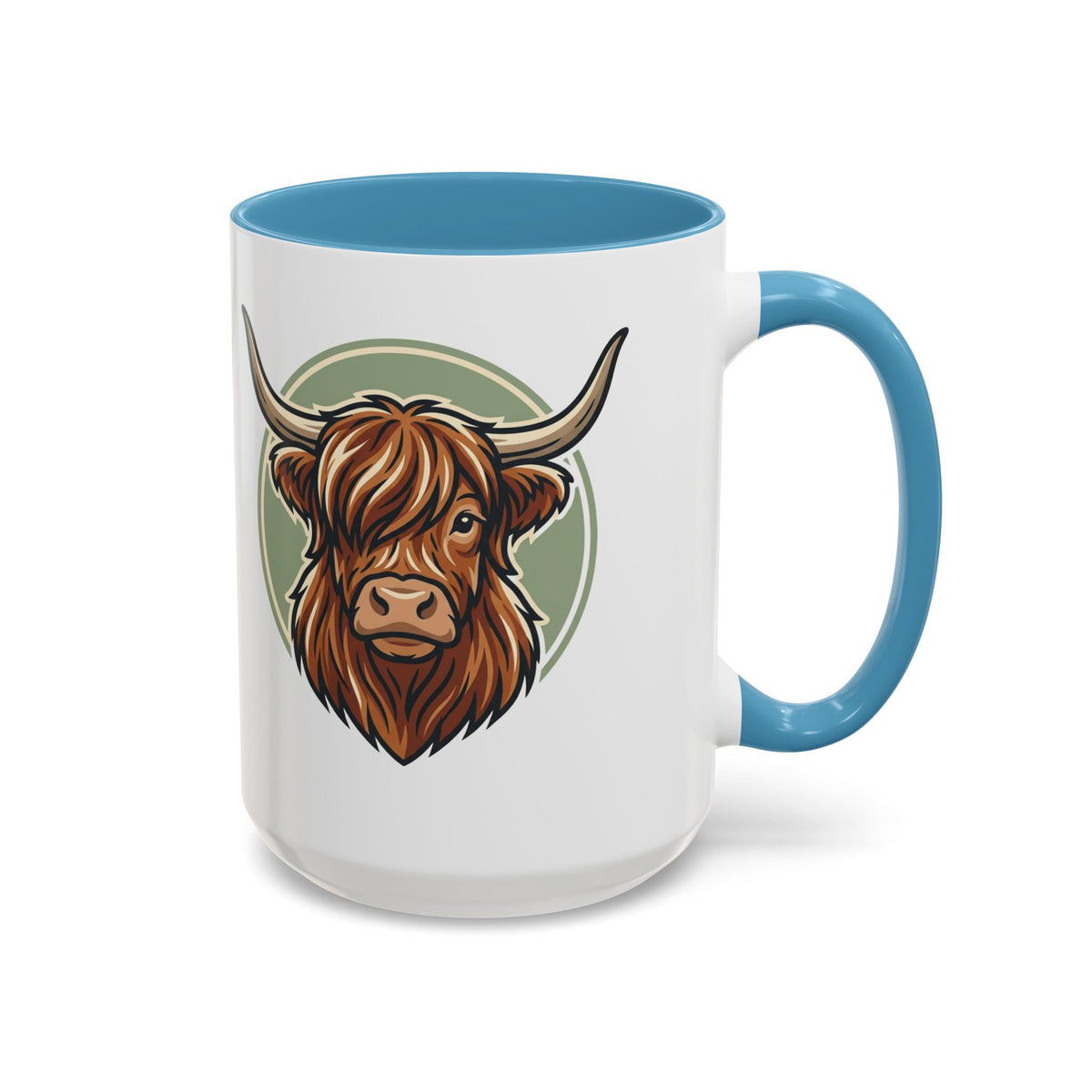 Highland Cow Accent Mug | "Moo-ning" | 1 John 4:8 | Faith & Fun Coffee Mug