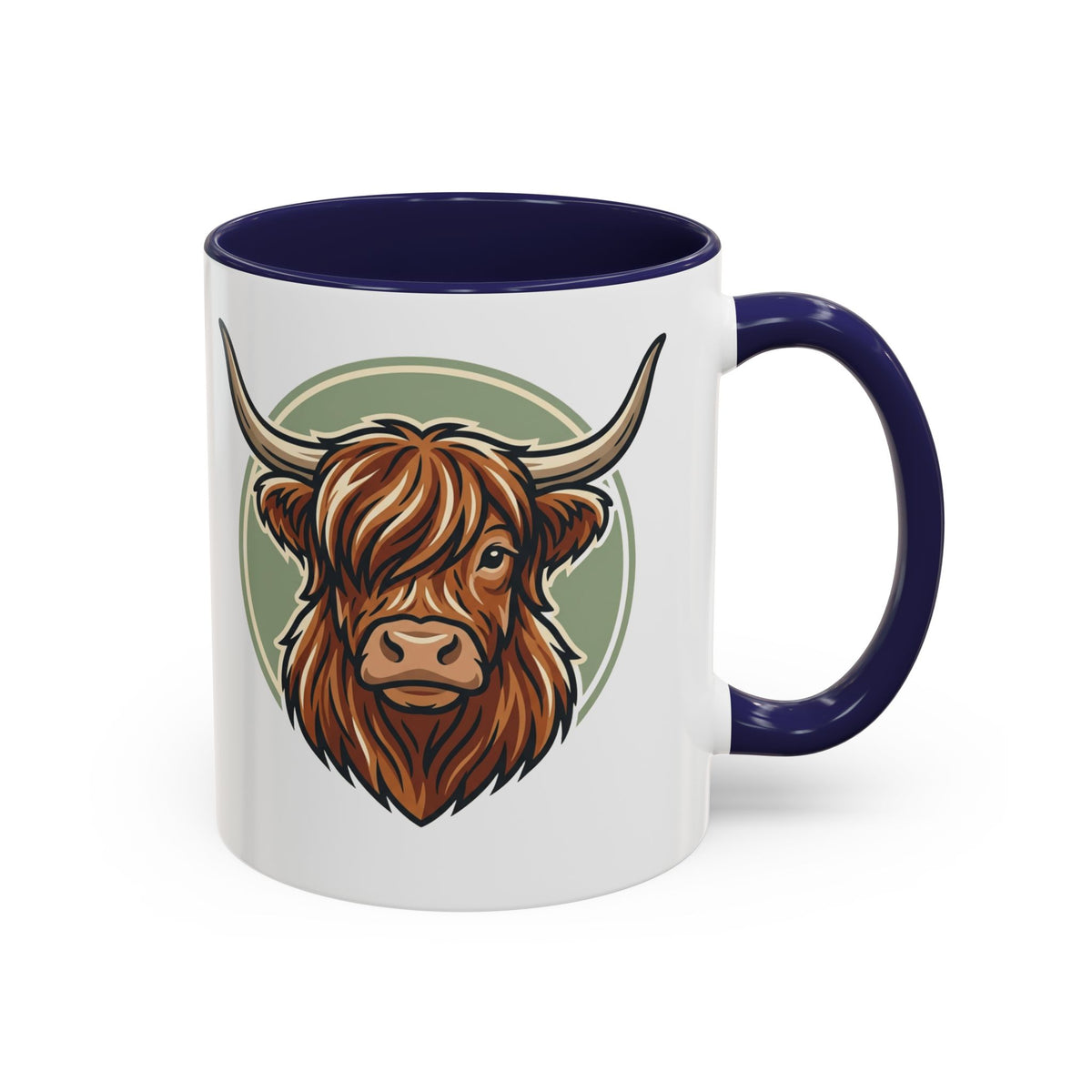 Highland Cow Accent Mug | "Moo-ning" | 1 John 4:8 | Faith & Fun Coffee Mug