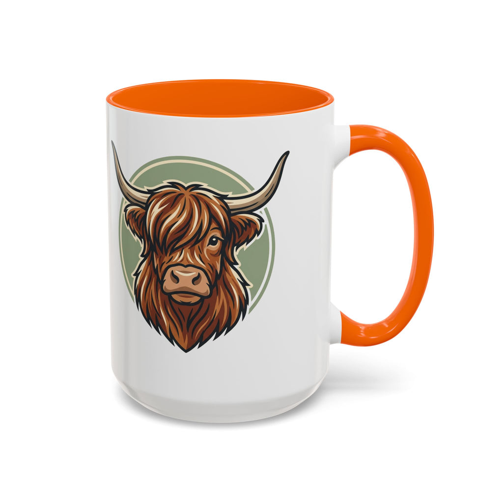 Highland Cow Accent Mug | "Moo-ning" | 1 John 4:8 | Faith & Fun Coffee Mug
