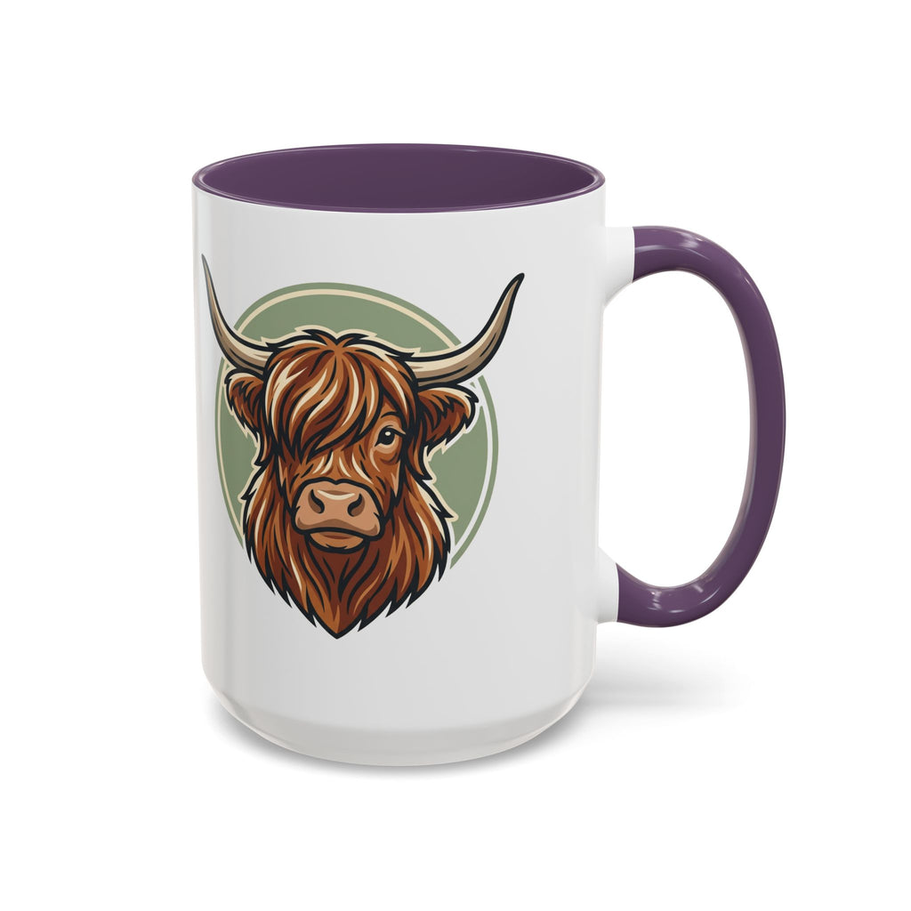 Highland Cow Accent Mug | "Moo-ning" | 1 John 4:8 | Faith & Fun Coffee Mug