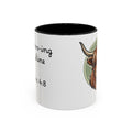 Highland Cow Accent Mug | "Moo-ning" | 1 John 4:8 | Faith & Fun Coffee Mug