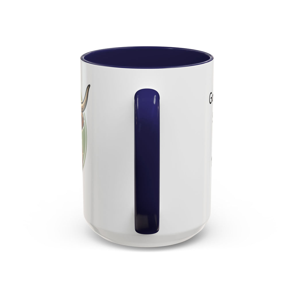 Highland Cow Accent Mug | "Moo-ning" | 1 John 4:8 | Faith & Fun Coffee Mug