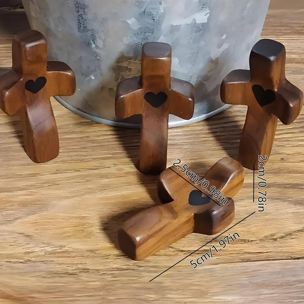 Wooden Pocket Cross Fidget – Stress Relief & Prayer Gift