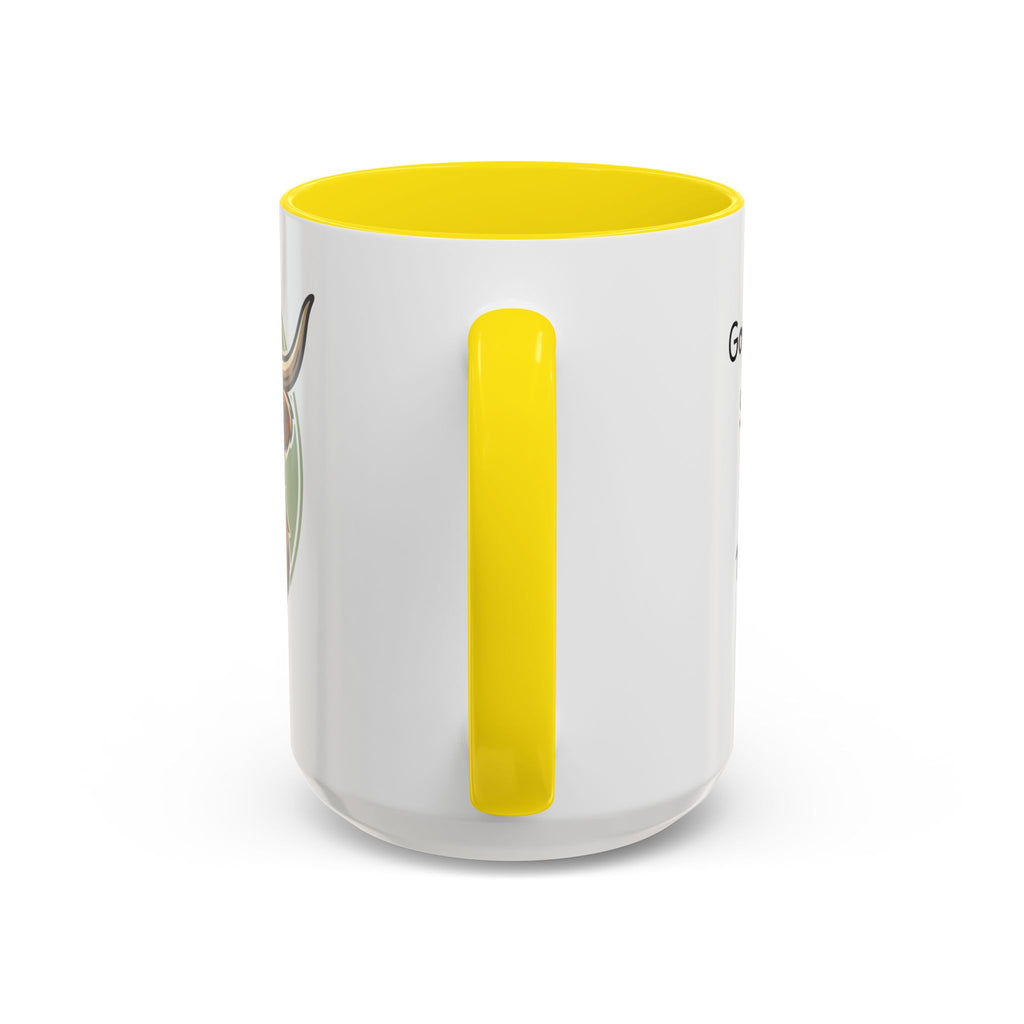 Highland Cow Accent Mug | "Moo-ning" | 1 John 4:8 | Faith & Fun Coffee Mug