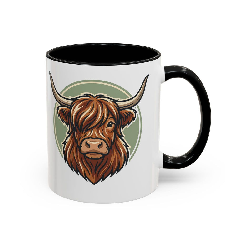 Highland Cow Accent Mug | "Moo-ning" | 1 John 4:8 | Faith & Fun Coffee Mug