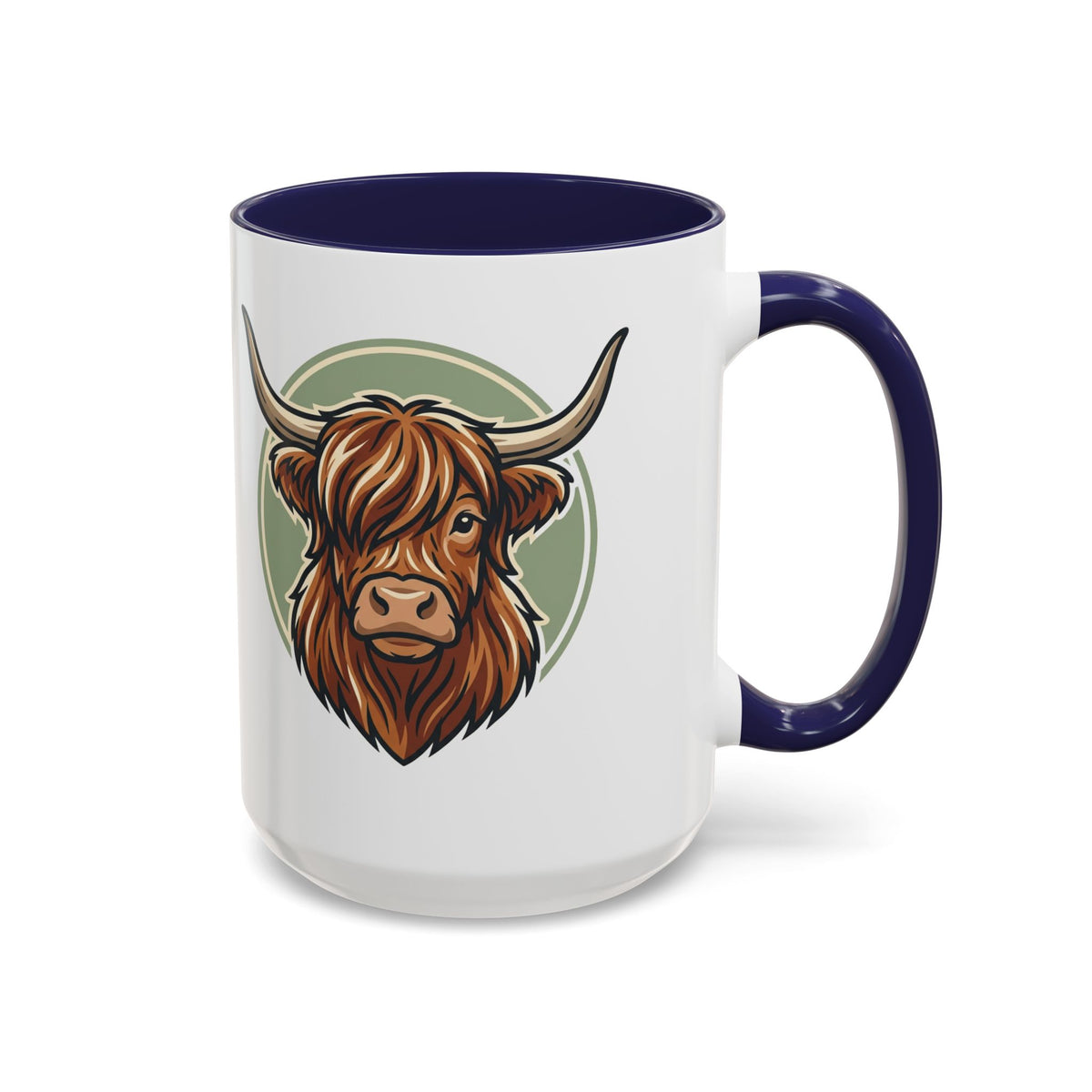Highland Cow Accent Mug | "Moo-ning" | 1 John 4:8 | Faith & Fun Coffee Mug
