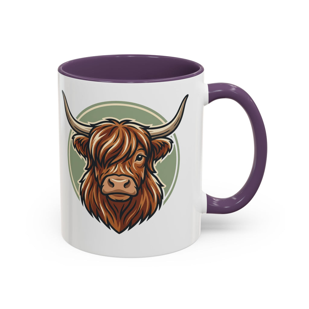 Highland Cow Accent Mug | "Moo-ning" | 1 John 4:8 | Faith & Fun Coffee Mug