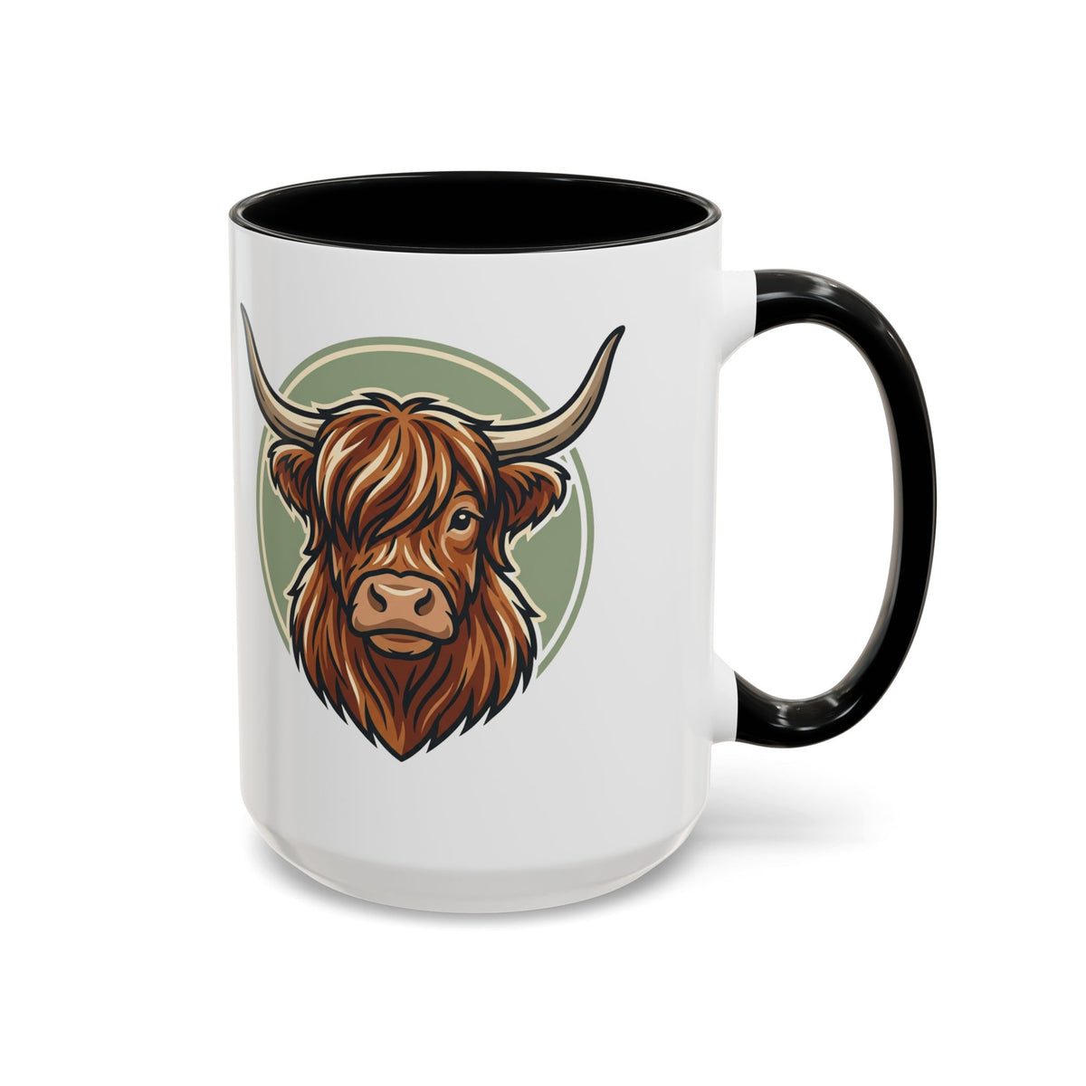 Highland Cow Accent Mug | "Moo-ning" | 1 John 4:8 | Faith & Fun Coffee Mug