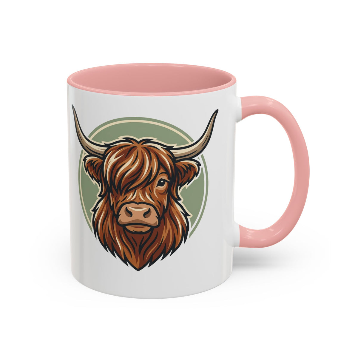 Highland Cow Accent Mug | "Moo-ning" | 1 John 4:8 | Faith & Fun Coffee Mug