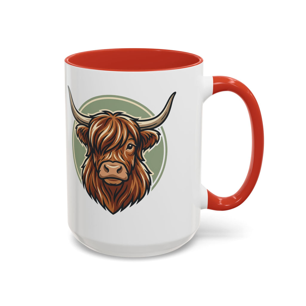 Highland Cow Accent Mug | "Moo-ning" | 1 John 4:8 | Faith & Fun Coffee Mug