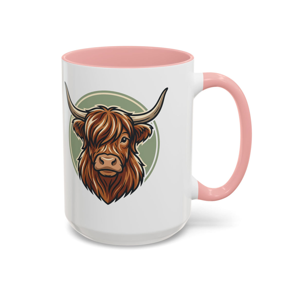 Highland Cow Accent Mug | "Moo-ning" | 1 John 4:8 | Faith & Fun Coffee Mug