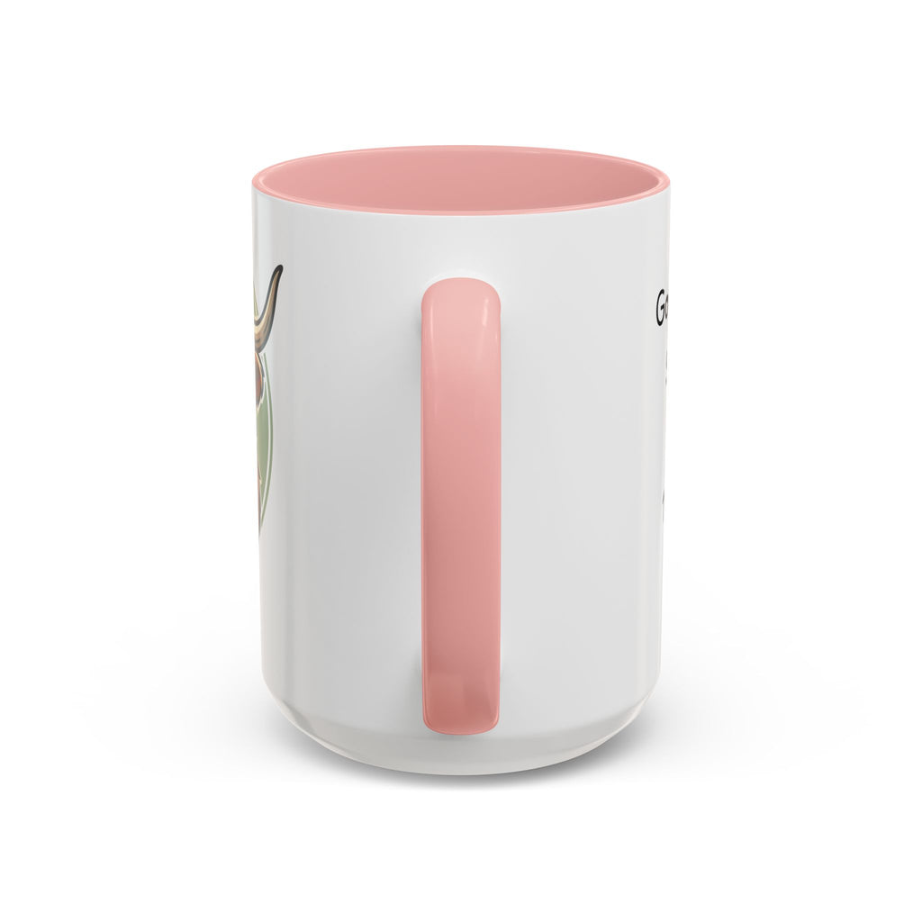 Highland Cow Accent Mug | "Moo-ning" | 1 John 4:8 | Faith & Fun Coffee Mug