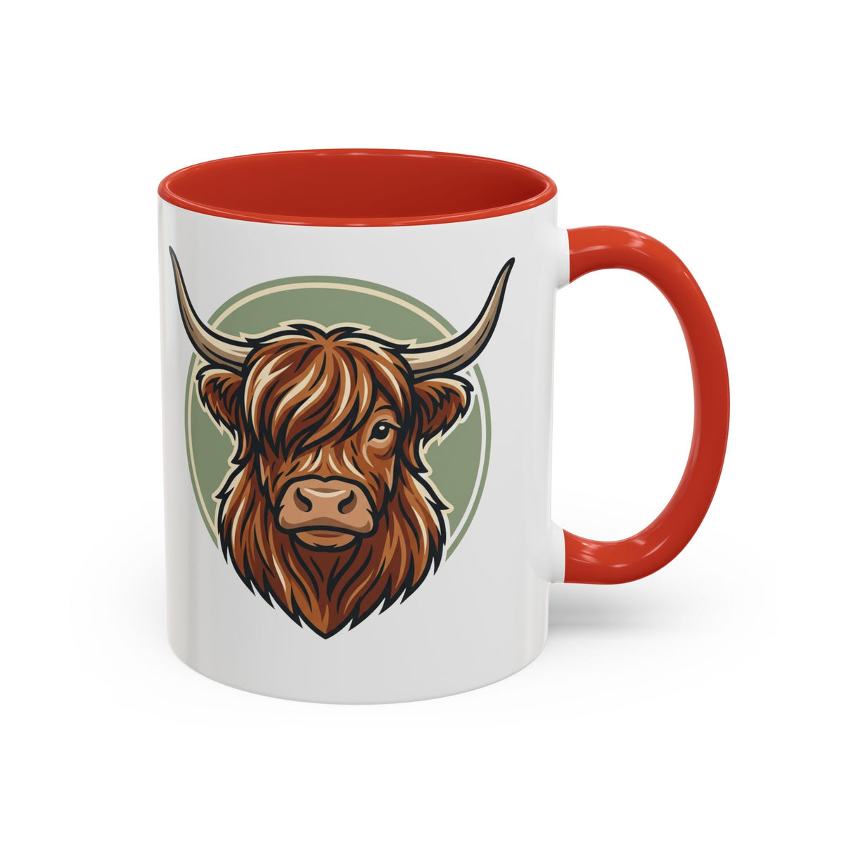 Highland Cow Accent Mug | "Moo-ning" | 1 John 4:8 | Faith & Fun Coffee Mug