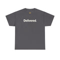 Delivered. Heaven Sent Christian T-Shirt — Faith-Based Graphic Tee with Back Label Design