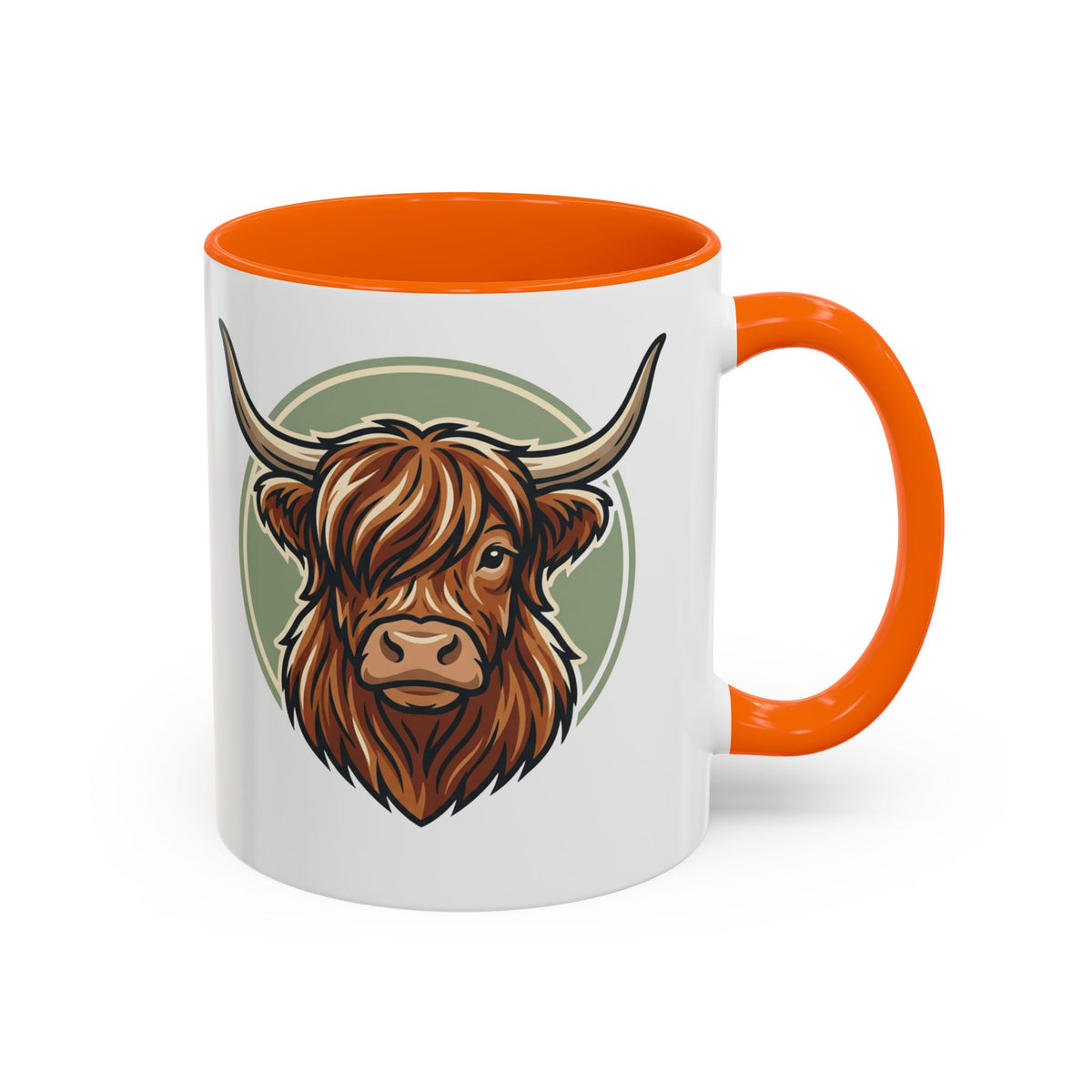 Highland Cow Accent Mug | "Moo-ning" | 1 John 4:8 | Faith & Fun Coffee Mug