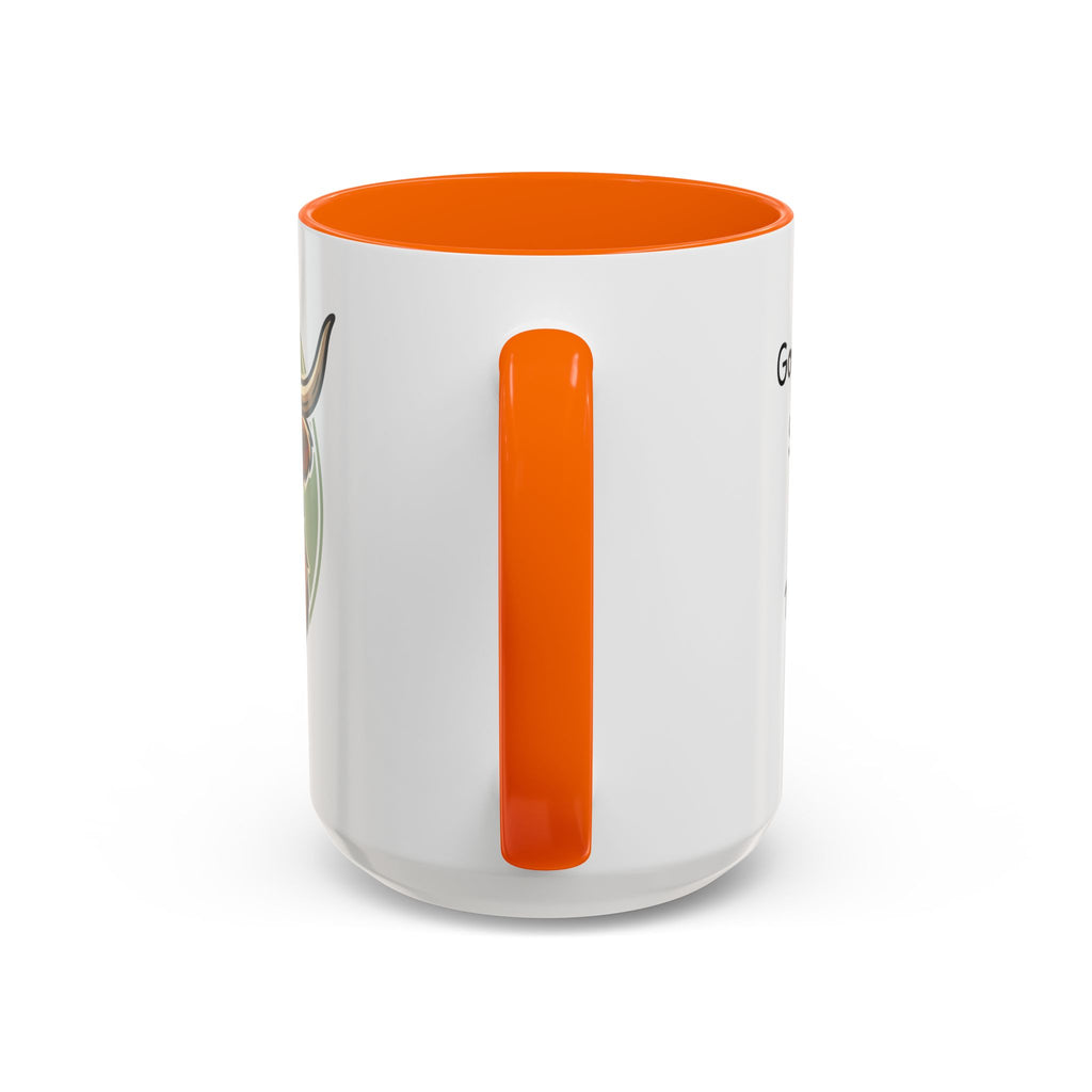 Highland Cow Accent Mug | "Moo-ning" | 1 John 4:8 | Faith & Fun Coffee Mug