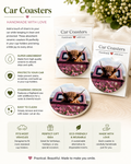 Pink Highland Cow Car Coasters