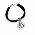 God Is Within Her She Will Not Fall Black Faux Suede Bracelet, Christian Woman Gift, Daughter, Going To College, Gift For Her, Faith Gift