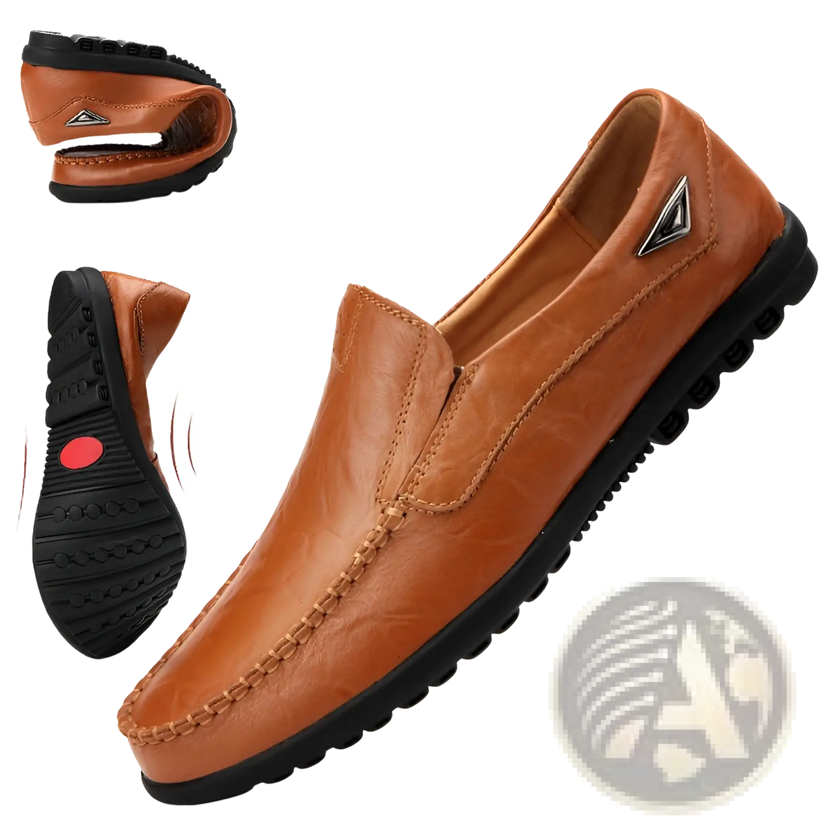 Men's Leather Slip on Loafers Casual Flat Shoes
