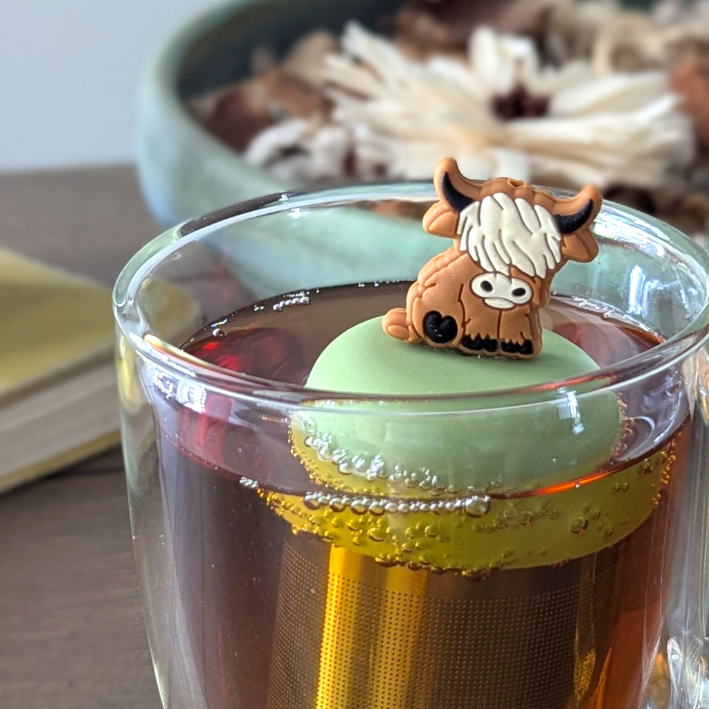 Floating Adult Highland Cow Tea Infuser - Cute Animal Tea Infuser for Loose Leaf Tea